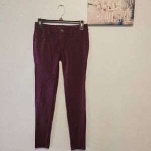 American Eagle Size 0 Super Stretch Maroon Jegging Jeans